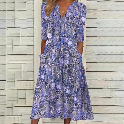 ELEGANT SUMMER DRESS WITH BELLY COVERAGE