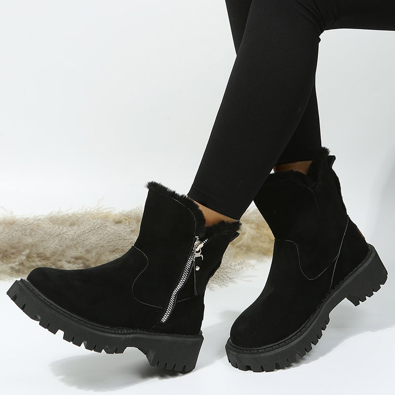 Hazel | Faux-Suede Plush Boots