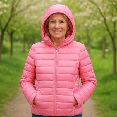 Metta Padded Mid-Season Jacket | Pink