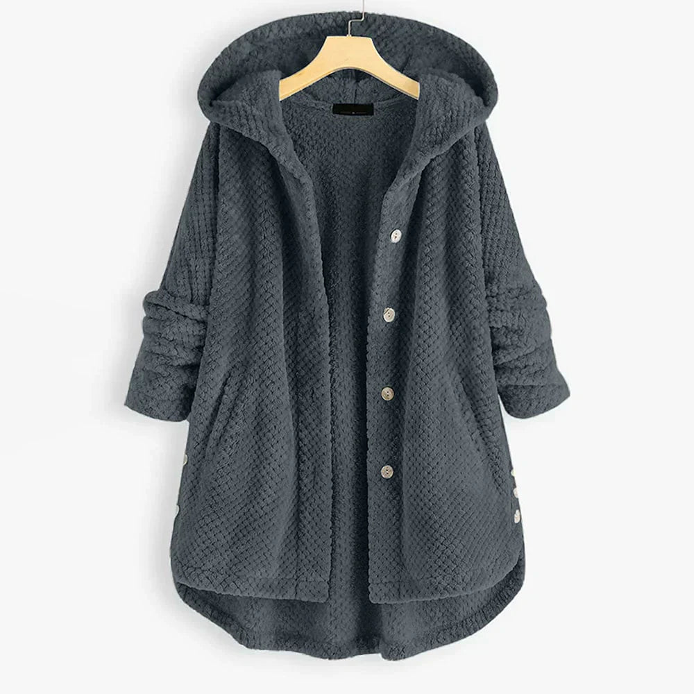 Janet - Ribbed Hooded Cardigan
