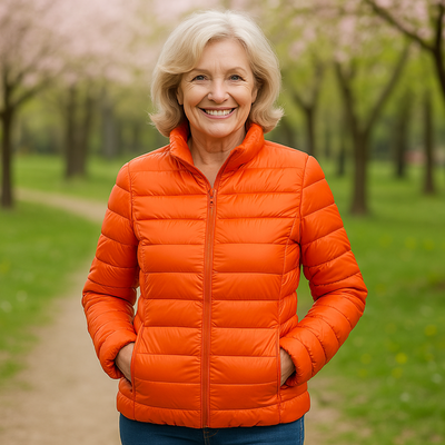 Ulla Lightweight Mid-Season Jacket | Orange