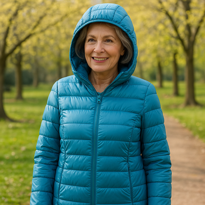 Metta Padded Mid Jacket | Ocean Blue