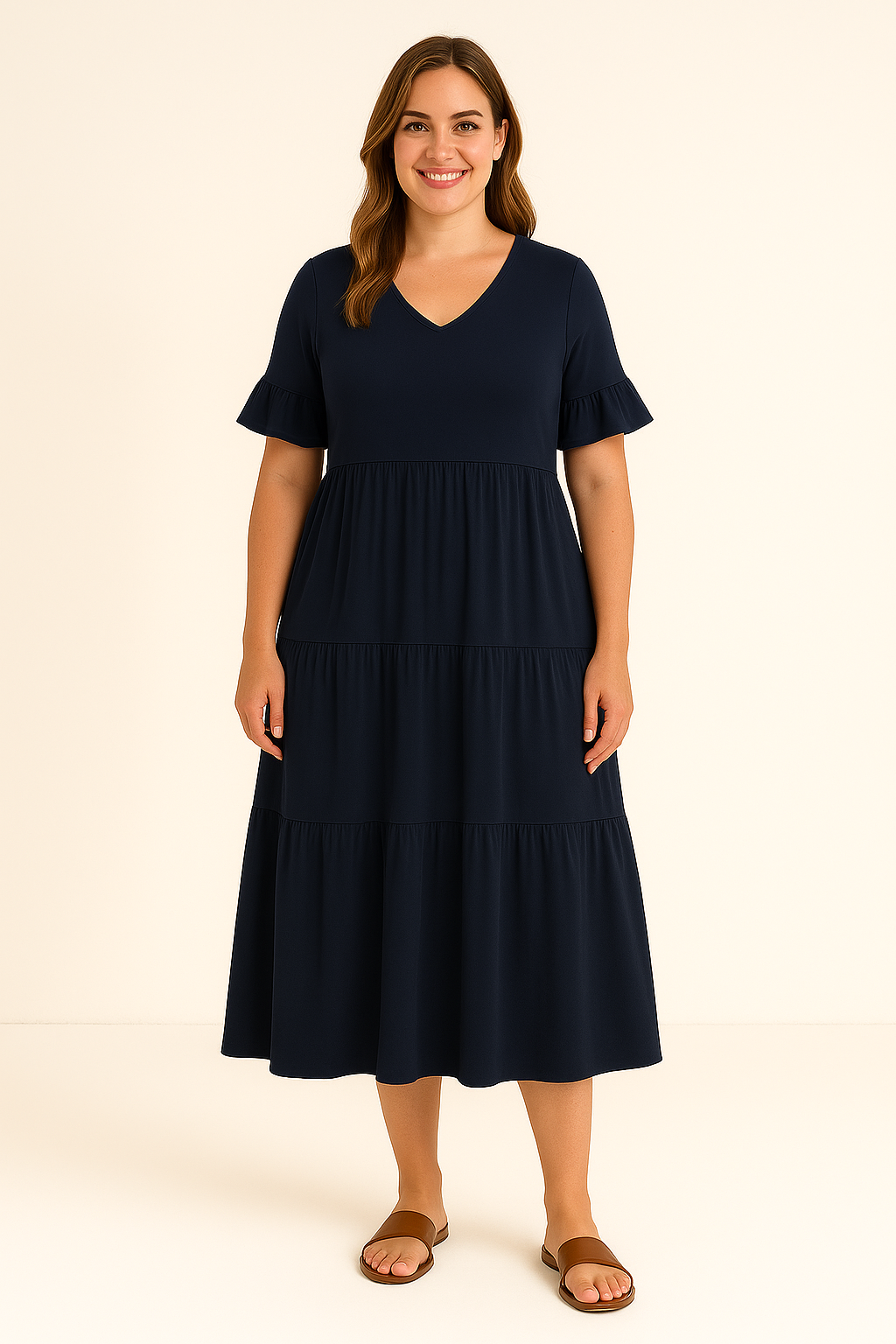 V-neck Tummy Covering Dress | VANCOUVER