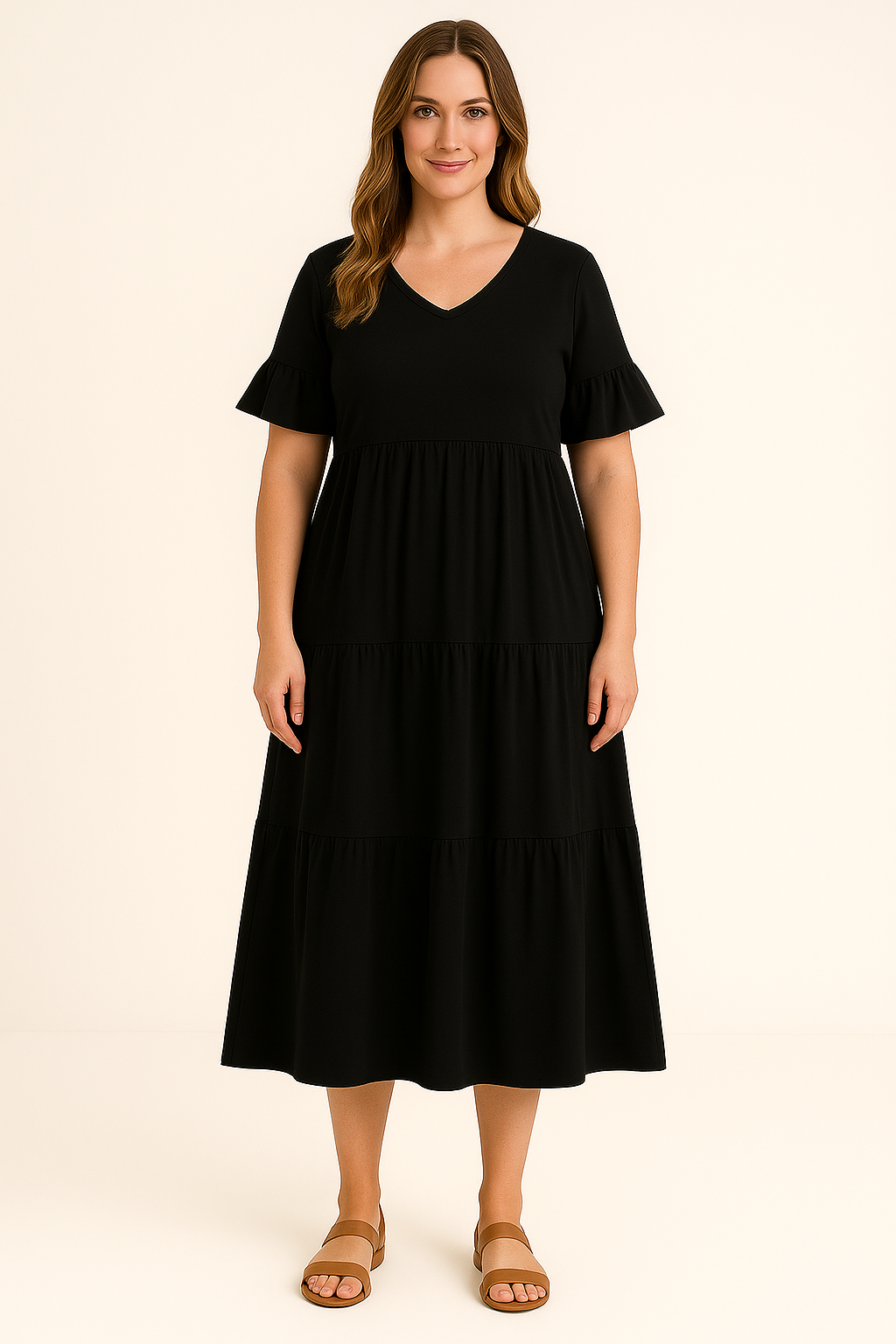 V-neck Tummy Covering Dress | VANCOUVER