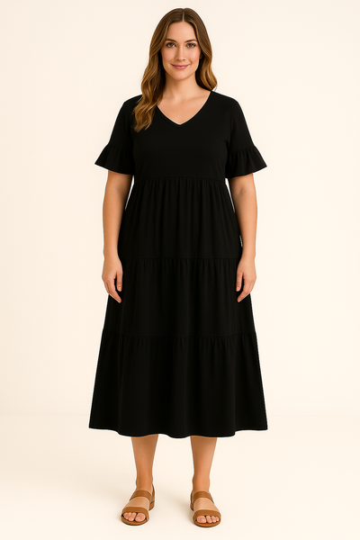 V-neck Tummy Covering Dress | VANCOUVER