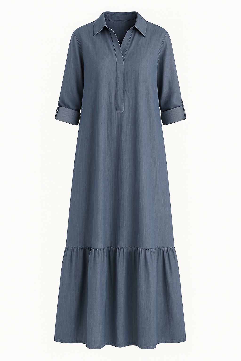 Half Button Tummy Covering Dress | NEW YORK
