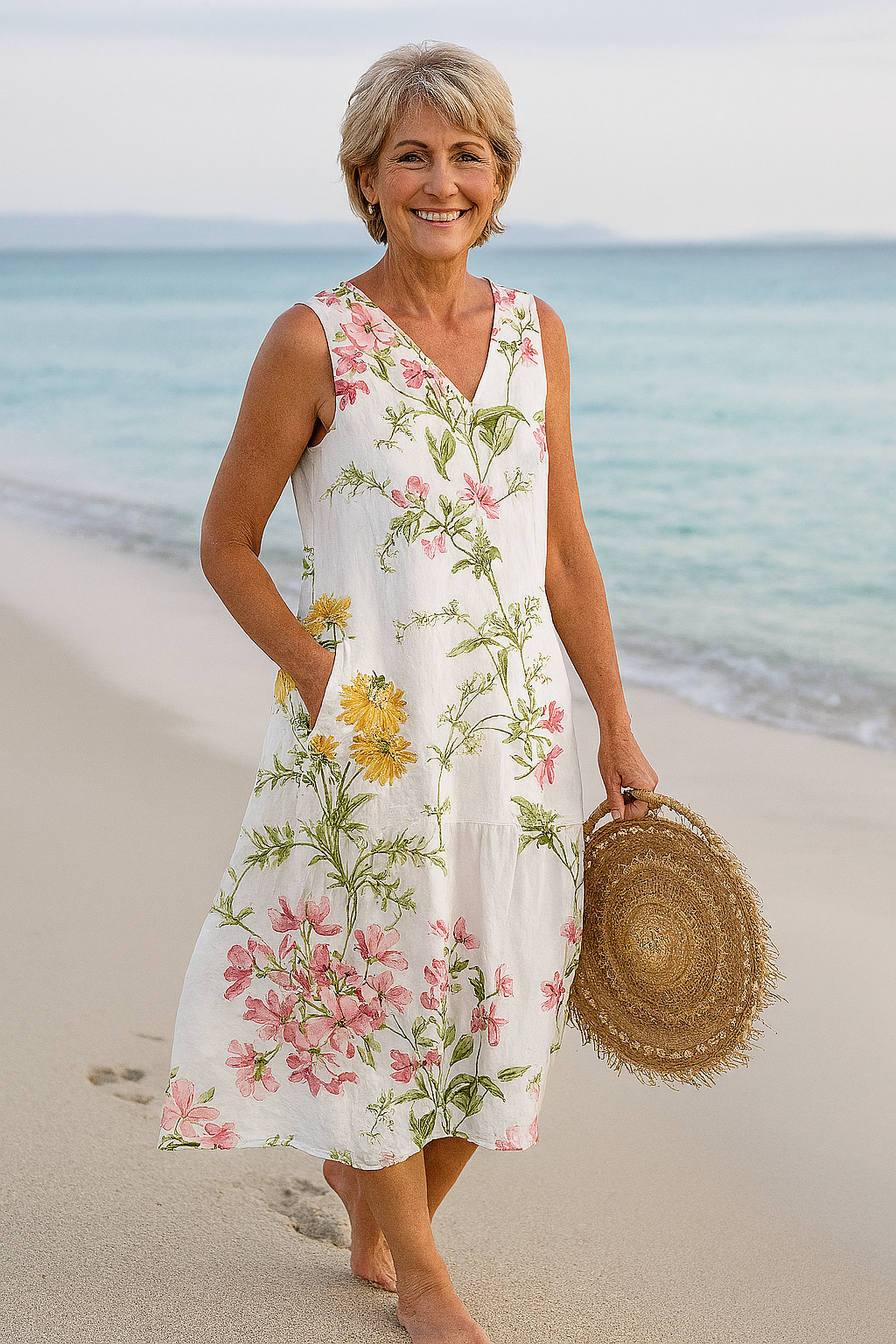 Cavell™ Floral Print Sleeveless Summer Dress