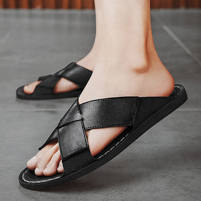 Aldo Leather Slide Sandals