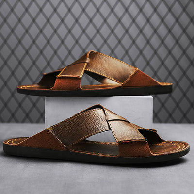 Aldo Leather Slide Sandals