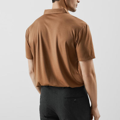 Laurent Cotton Silk Polo Shirt