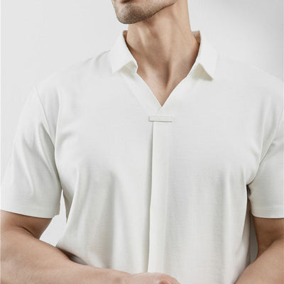 Laurent Cotton Silk Polo Shirt