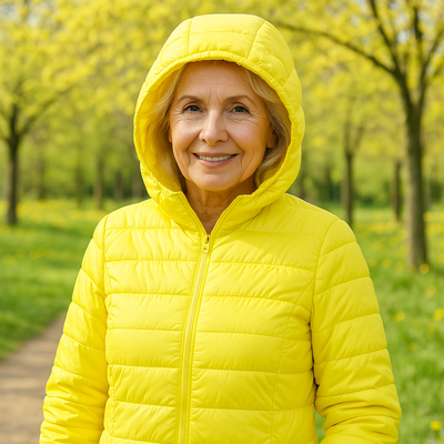 Metta Padded Mid-Season Jacket | Yellow