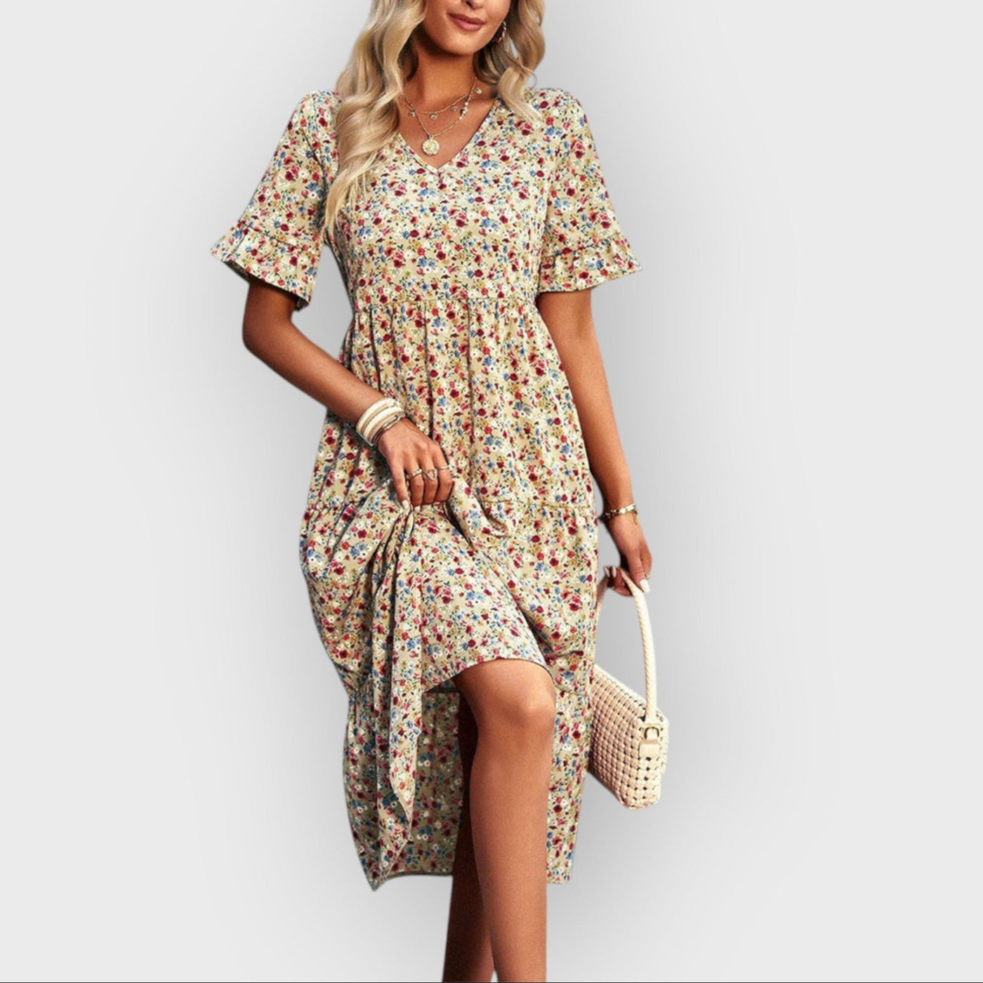 Brianna | Floral Summer Midi Dress