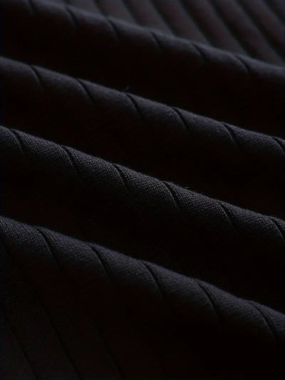 Fine Ribbed Knit Polo With Long Sleeves