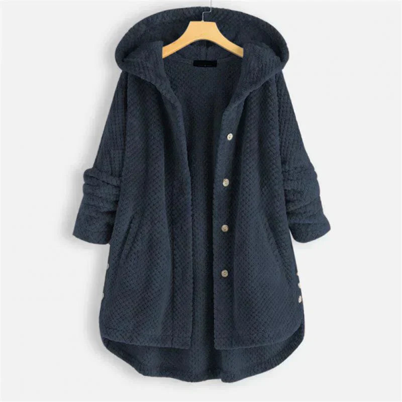 Janet - Ribbed Hooded Cardigan
