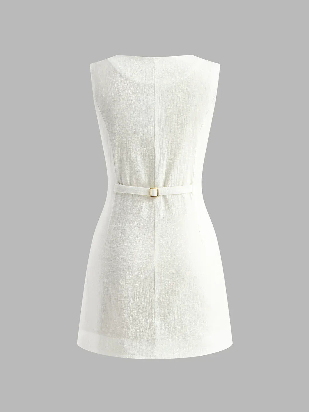 Casual Cotton Button-Front Short Dress