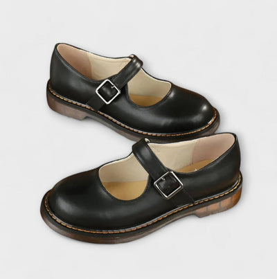 YOLANDA - STYLISH LEATHER SHOES WITH STRAP