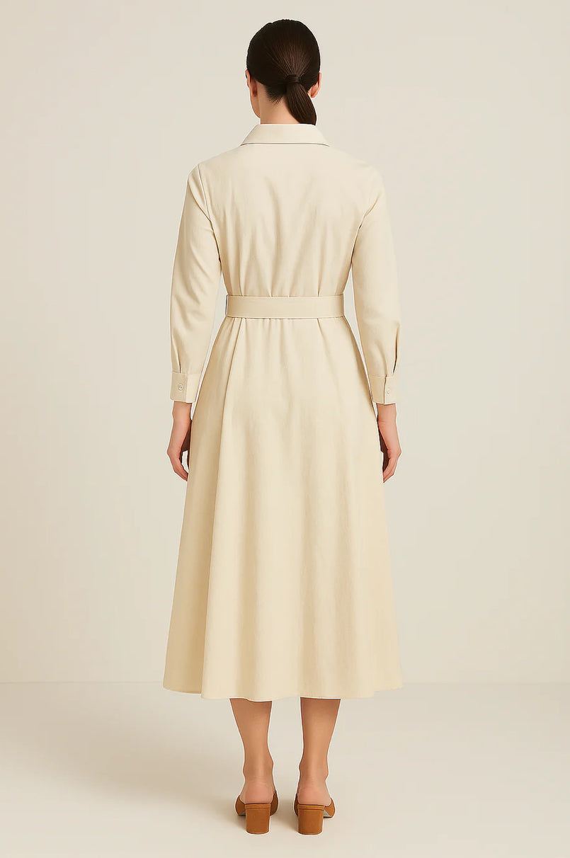 SARAH WOMEN'S COTTON STYLE SHIRT DRESS