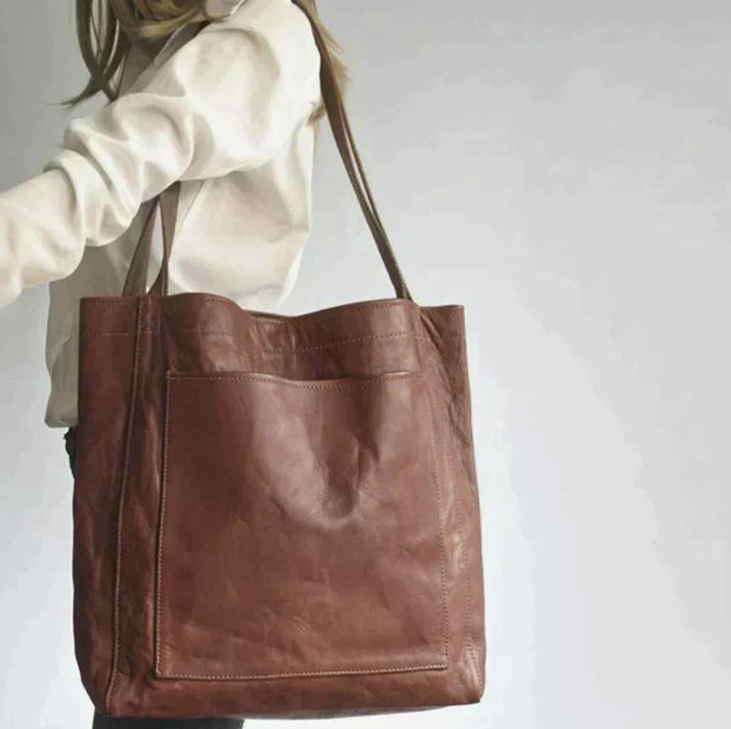 LEATHER SHOULDER BAG "LAILA"