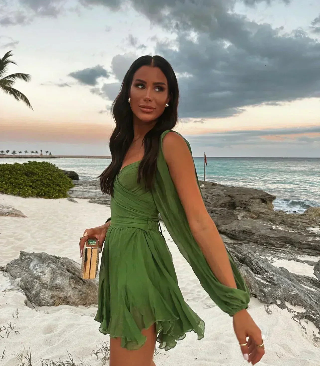 Athena - Mini Dress with Elegant Sleeves