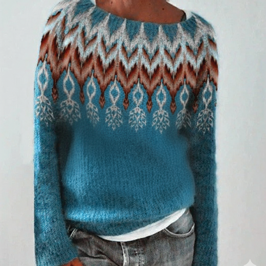 Christina - Patterned Knit Sweater