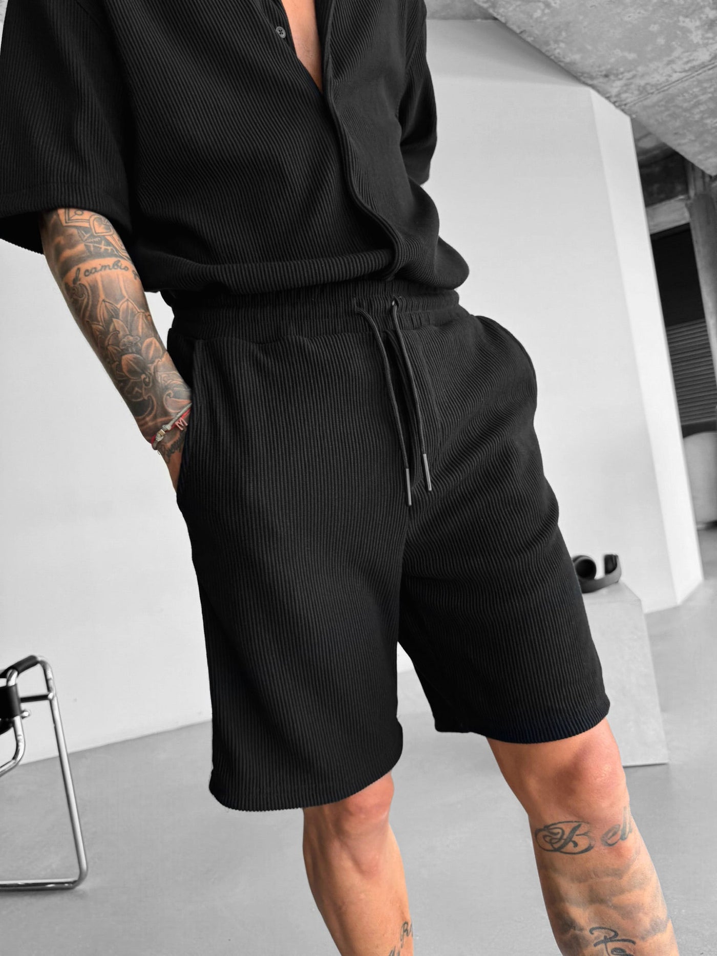 Loose Fit Cord Shorts
