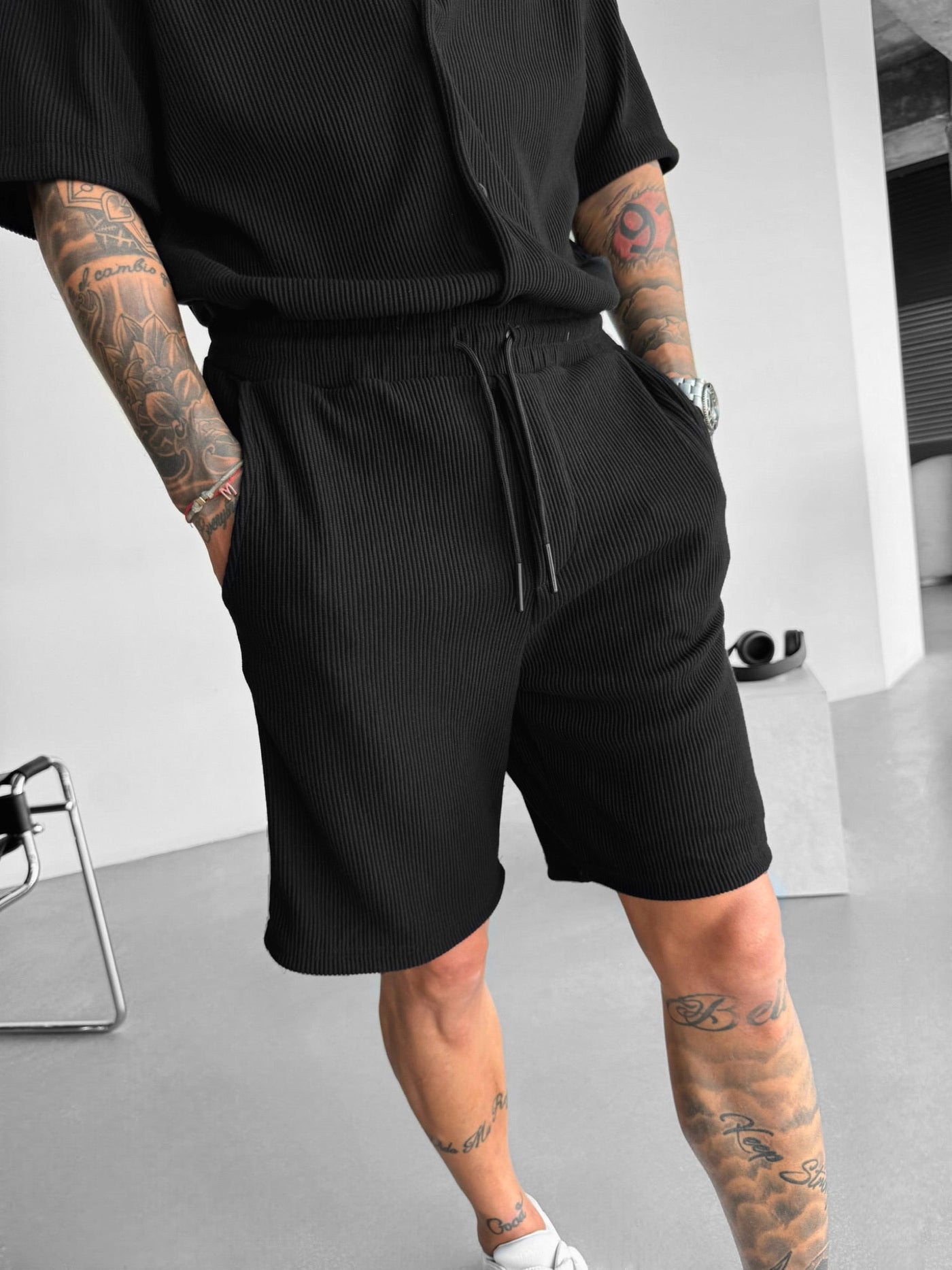 Loose Fit Cord Shorts