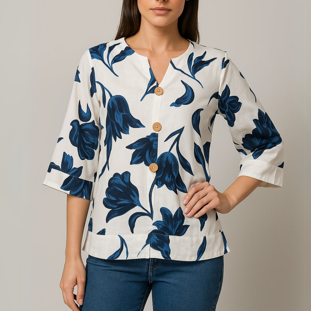 Maxine | Floral Button Blouse
