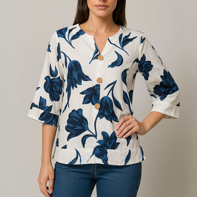 Maxine | Floral Button Blouse