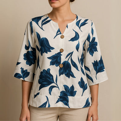 Maxine | Floral Button Blouse