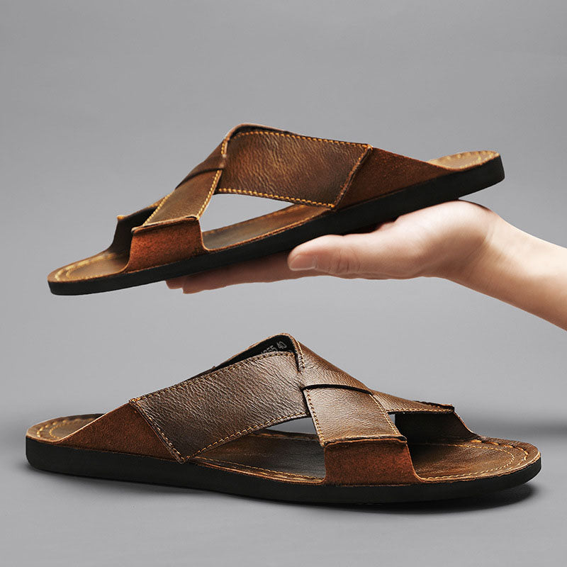 Aldo Leather Slide Sandals