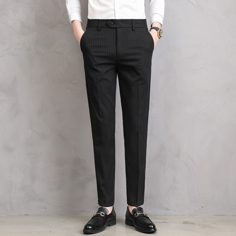 Adriano Pinstripe Tailored Trousers