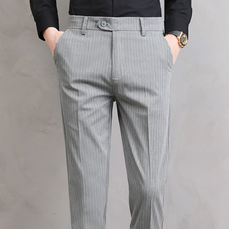 Adriano Pinstripe Tailored Trousers