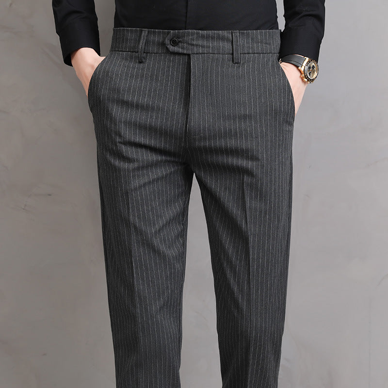 Adriano Pinstripe Tailored Trousers