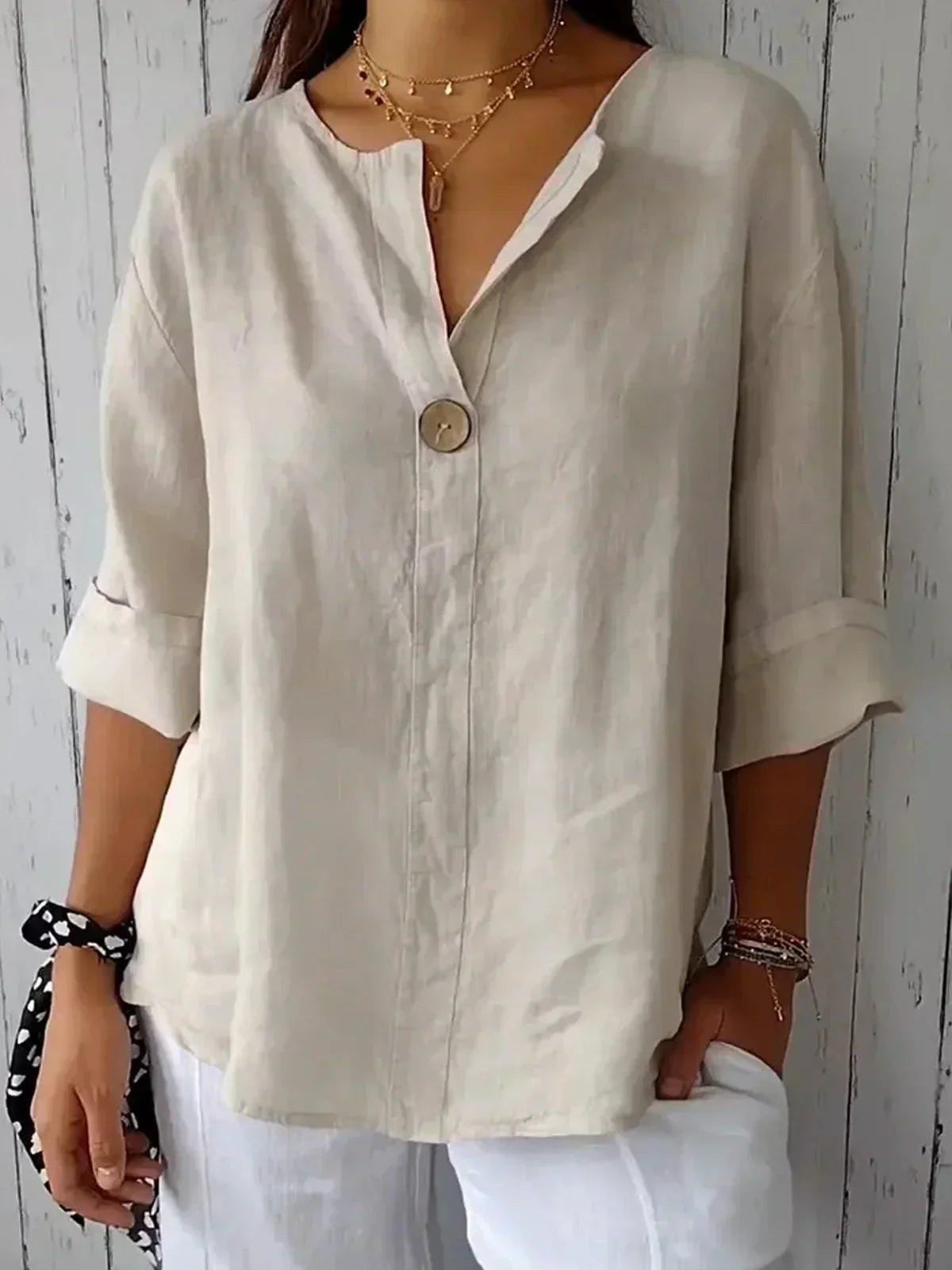 Mira | Casual V-Neck Blouse