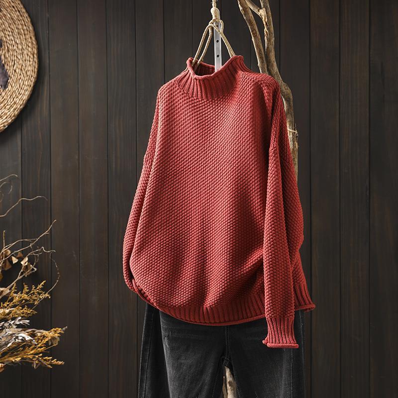 Amelia - Funnel Neck Knitted Jumper