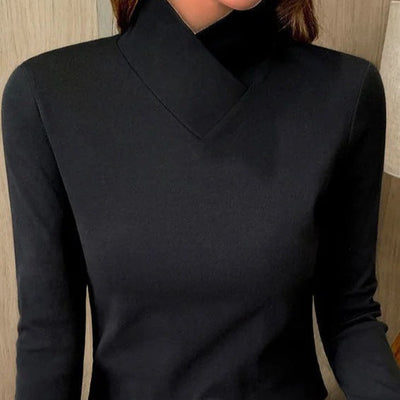 Emma | Elegant High Neck Roll Neck Sweater