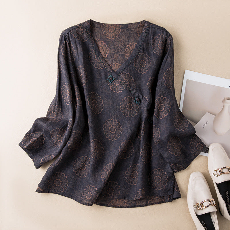 Daisy - Vintage Floral Blouse