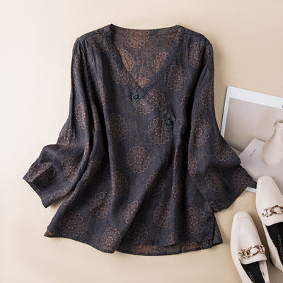 Daisy - Vintage Floral Blouse