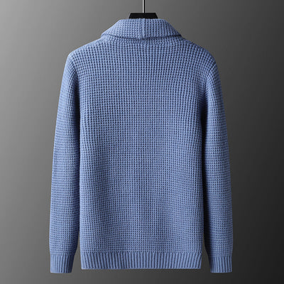 Matteo Waffle-Knit Shawl Cardigan