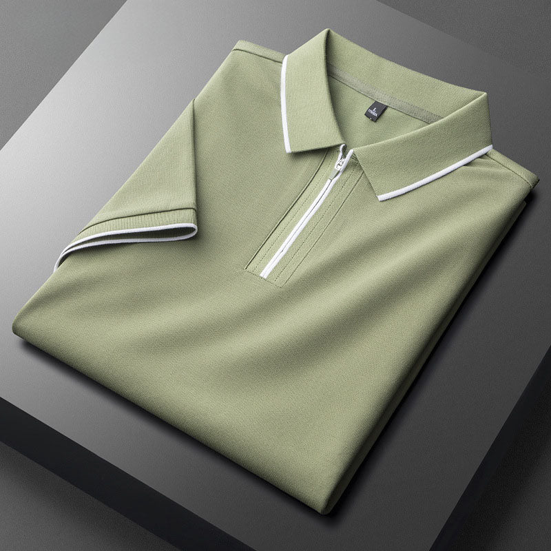 Axton Zip-Front Polo