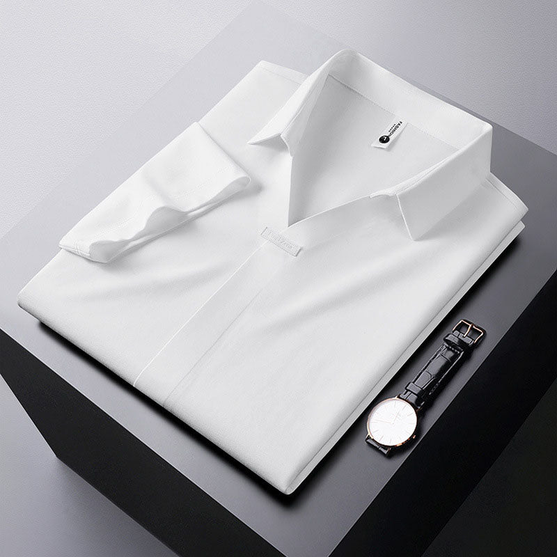 Laurent Cotton Silk Polo Shirt