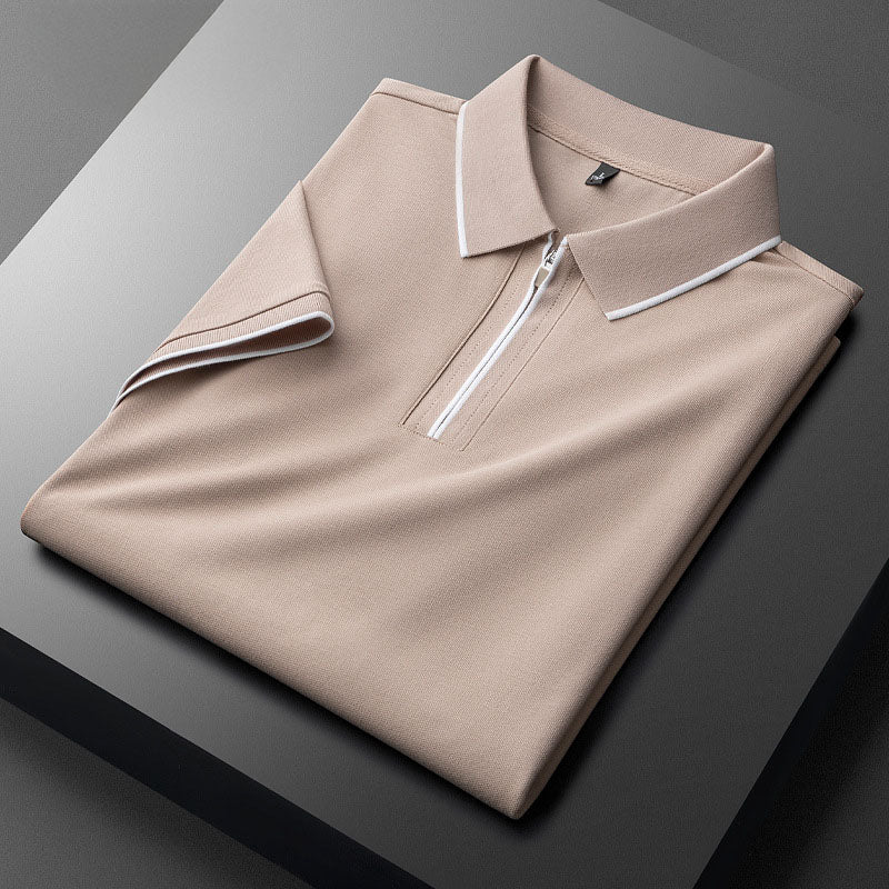 Axton Zip-Front Polo