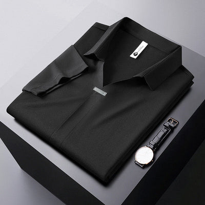 Laurent Cotton Silk Polo Shirt