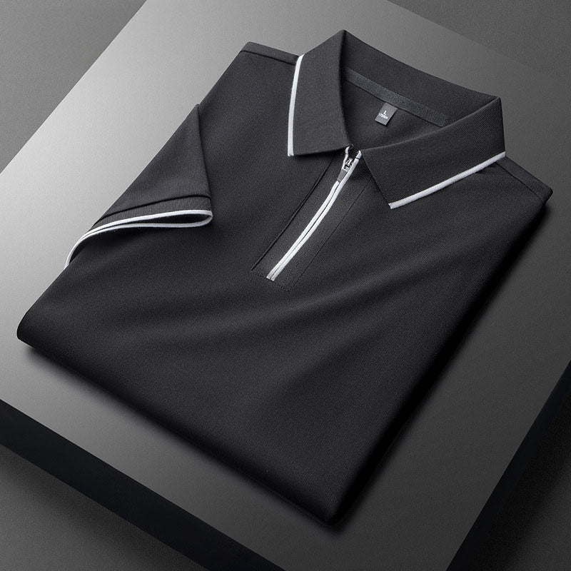 Axton Zip-Front Polo