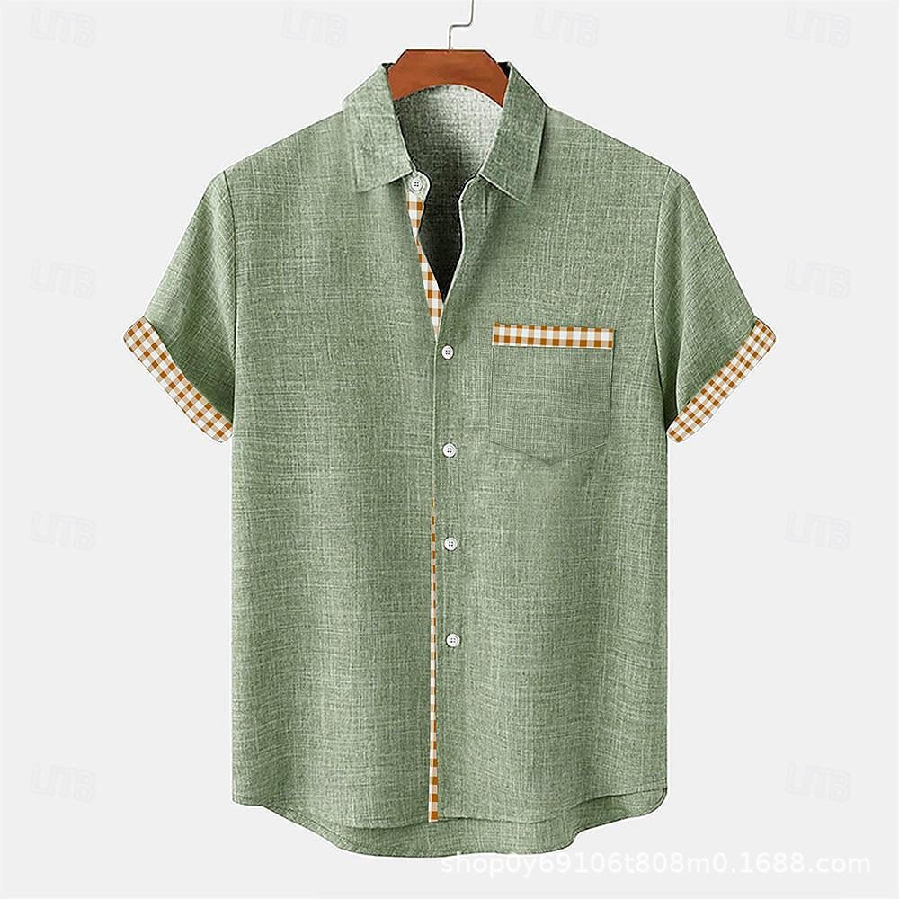 Lorenzo Gingham-Trim Shirt