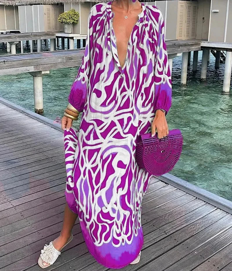 Swirl Tummy Covering Dress | POPPY