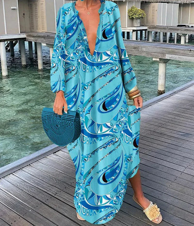 Swirl Tummy Covering Dress | POPPY