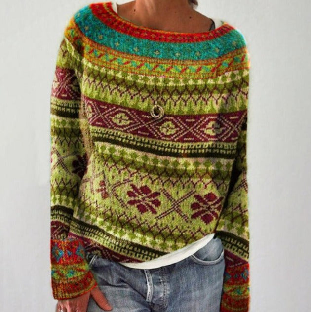 Christina - Patterned Knit Sweater