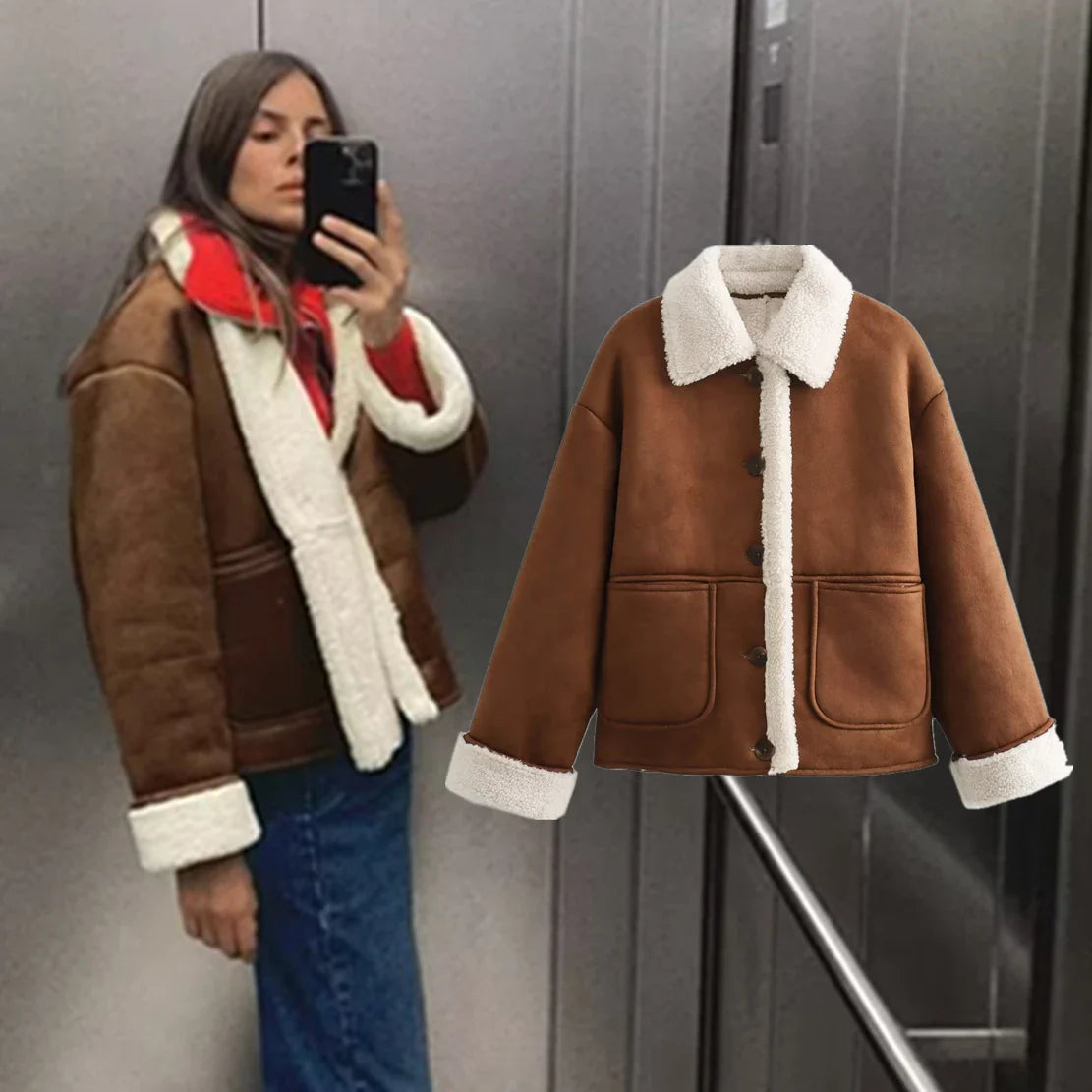 Edith - Shearling Fleece Jacket